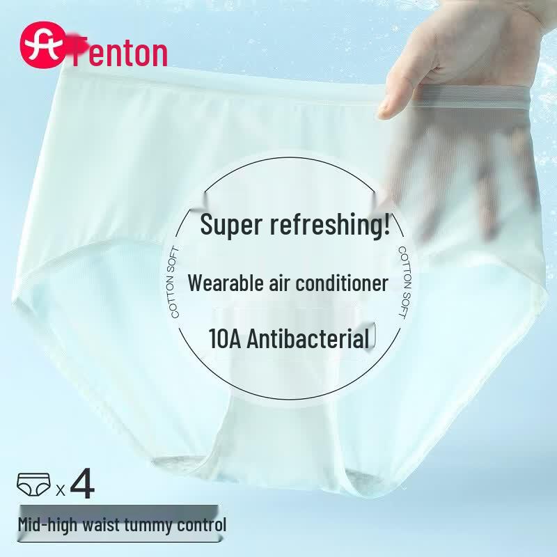 Женские антибактериальные дышащие трусы Fenteng со средней и высокой талией (4-Pack)