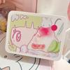 Cute Cartoon Smoothie Girl Printed Tin Box Desktop Organizer Korean KPOP 3-inch Card Holder INS Sticker Hair Clip Collection Box