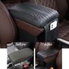 Car Armrest Cover Mat Universal PU Leather Storage Box Pad Car Styling