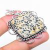 Dalmation Jasper Handmade 925 Sterling Silver Jewelry Pendant 2.29" m3N82