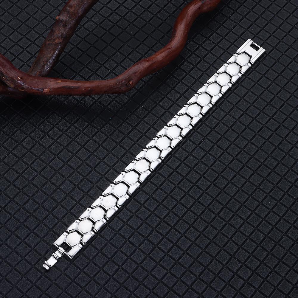 Care Stainless Steel Treatment Magnetic Therapy Bracelet Detachable Bangle Hematite Energy Healing