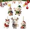 Christmas Tree Hanging Supplies Cute Animal Ornament, 2D Flat Sheep Dog Double-Sided Shaped Ornaments Acrylic Xmas Decoration for Lovers Colorful