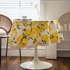 Tablecloth Lemon Print Small Fresh Round Table Cloth Table Mat Perfect for Home, B&B, Weddings, Birthdays, Dates, and Festive Decor