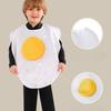 Детский костюм жареного яйца - Забавный наряд персонажа еды для мальчиков и девочек, Школьная пьеса, Сценическое выступление, Тематическая вечеринка