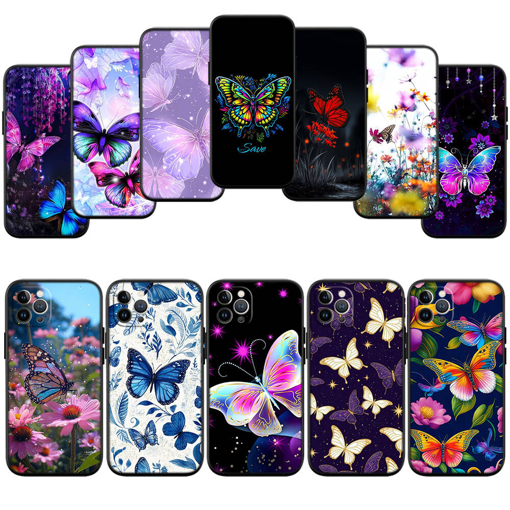 Colorful Butterfly Phone Case for Xiaomi Poco C40 C51 C50 C55 C65 C71 C75 C85 F8 F7 F6 F5 F3 F2 X7 X6 X4 X3 M7 M6 M5 M4 M3 M2 Pro