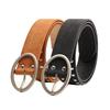 Streetwear Women Leather Rivets Belt With Alloy Metal Buckle For Use Daily
