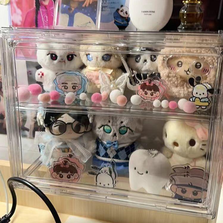 Multi-layer Cotton Display Box for Standee Dolls - Large Capacity Dustproof Cabinet