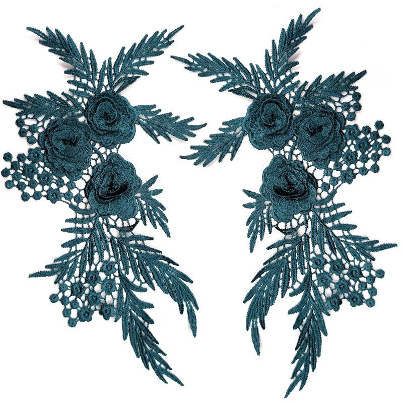 1 пара вышивка цветок 29X17см полый DIY аксессуары для одежды для одежды сумка ткань аппликация кружевная аппликация пришить
