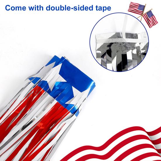 1/2 шт. Звезды и полосы бахрома баннеры патриотическая вечеринка настенные вымпелы занавески для декора Национального дня независимости