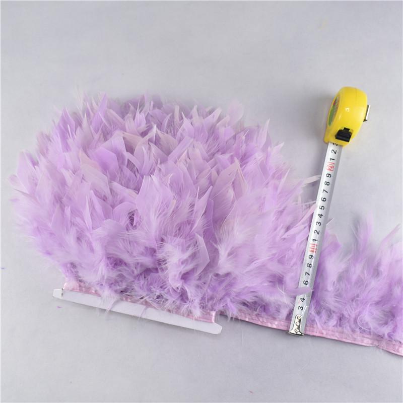 10 метров/лот Отделка бахромой из перьев индейки 4-6 дюймов Перья марабу Отделка Юбка Платье Отделка Лента Перья для рукоделия