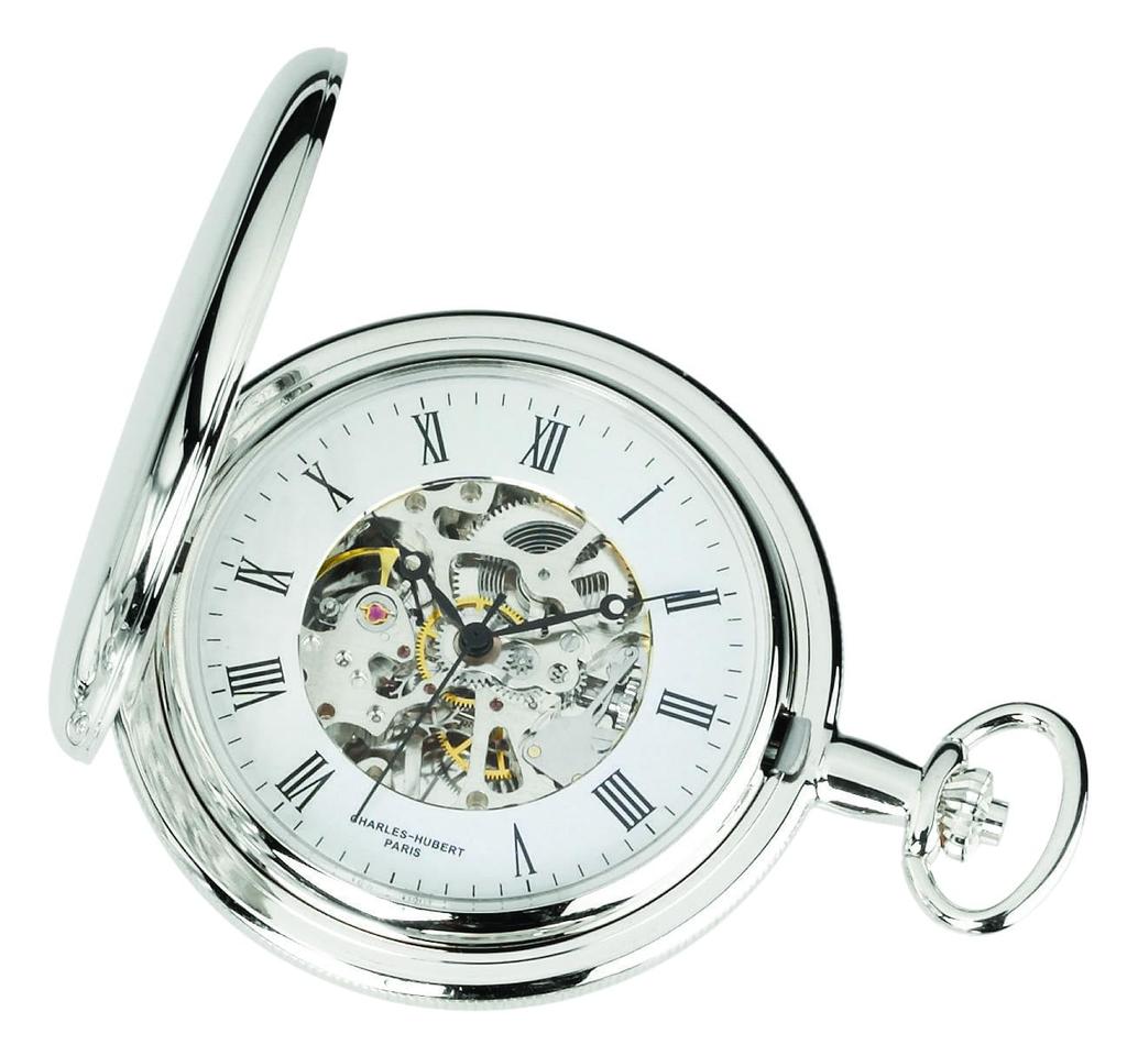 Charles-Hubert, Paris Pocket Watch, Manual Winding, 3576-W, Men's