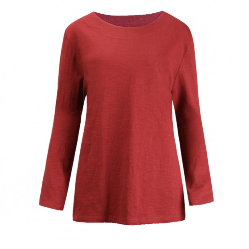 Shop Women Slub Spring TransiTional Round Neck Plain T shirT Dai Wsh 1001 Teal