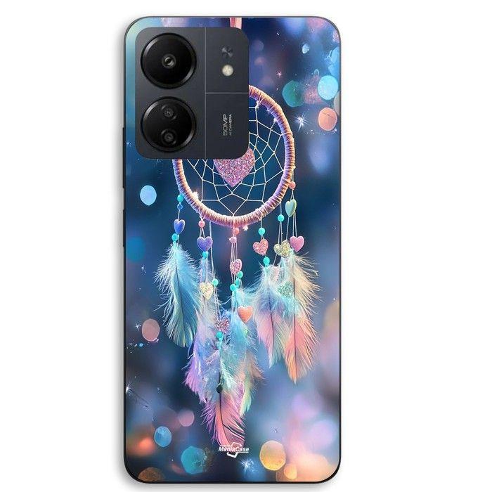 Coque Pour Xiaomi Redmi 13C 4g Attrape rêve coloré rose et bleu Maniacase