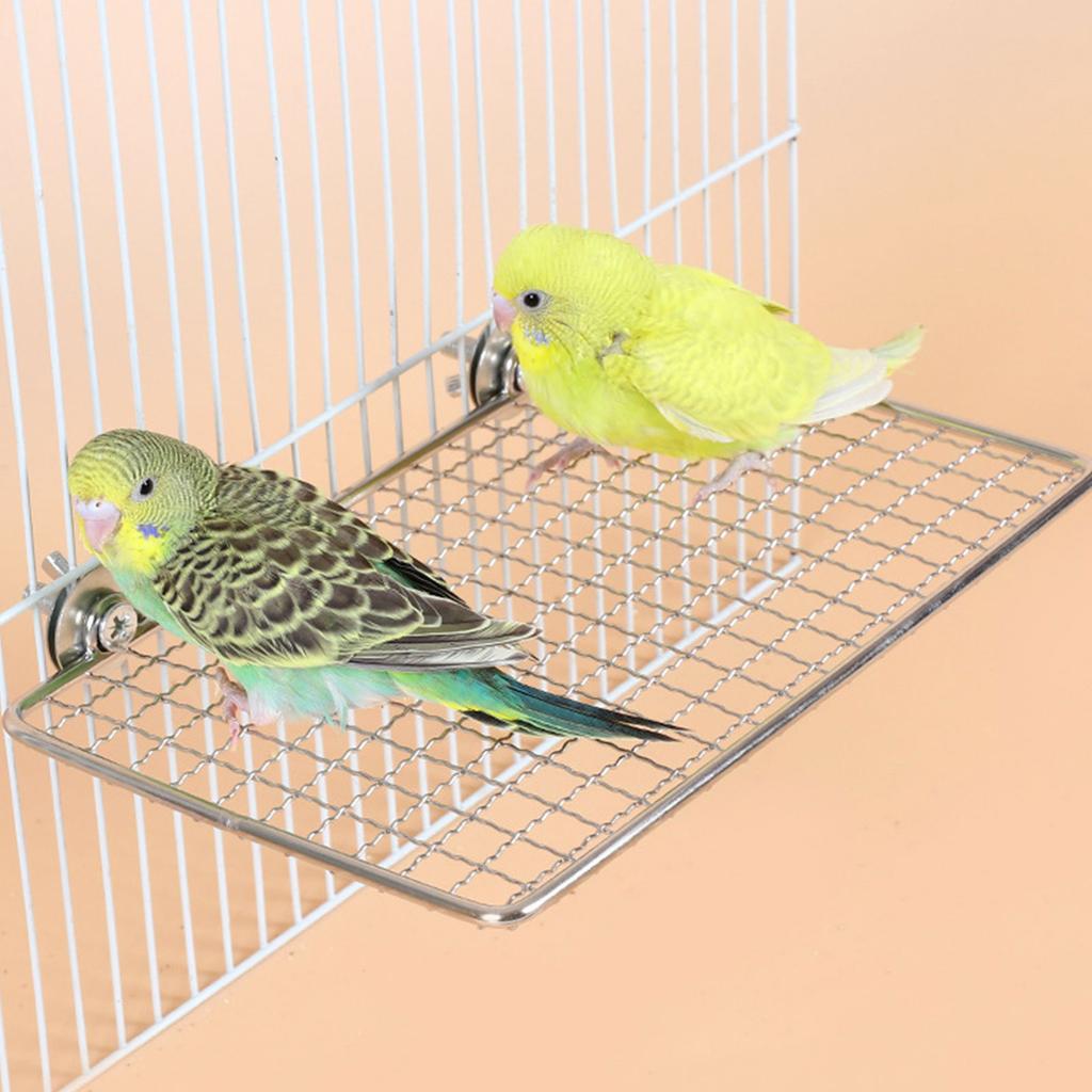 Платформа-присада из нержавеющей стали, безопасная полка для отдыха и прыжков для попугаев и птиц, аксессуары для клетки