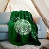 1PC Celtic Football Club Crest Printed Soft Flannel Blanket Throw for Adult Bedroom Living Room Sofa Camping Travel Fan gifts Christmas Gifts
