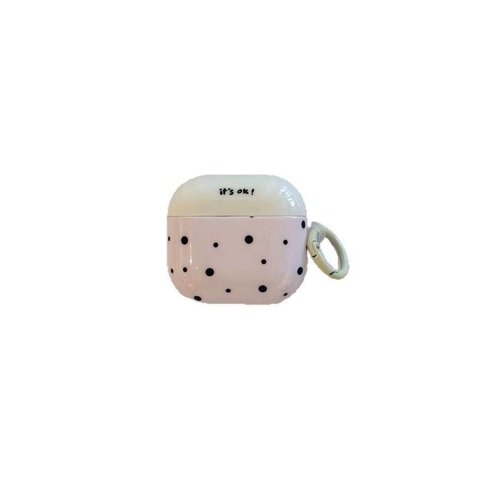 Подходит для Apple AirPods 1 / 1-го поколения корейский розово-серый в горошек чехол для наушников PRO1 простой защитный чехол PRO1 подвеска