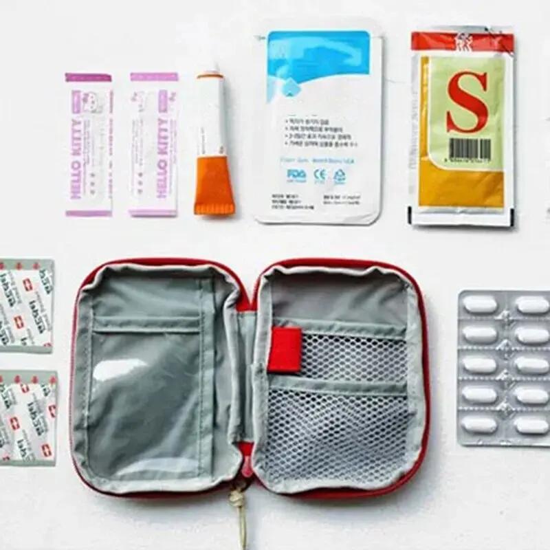 1PC Mini Portable Medicine Bag Travel First Aid Kit Medicine Bag Storage Bag Survival Kit Medicine Box Outdoor Emergency Camping