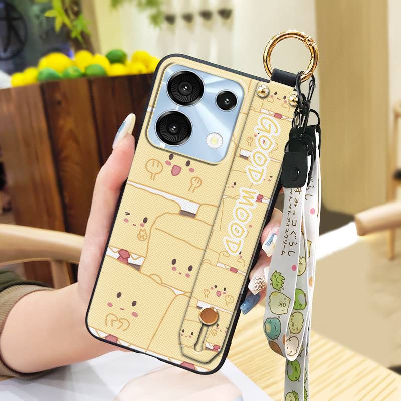 Cute Ring Phone Case For UMIDIGI G9 5G/Note9 5G Durable Fashion Design Back Cover Anti-knock Wrist Strap Shockproof