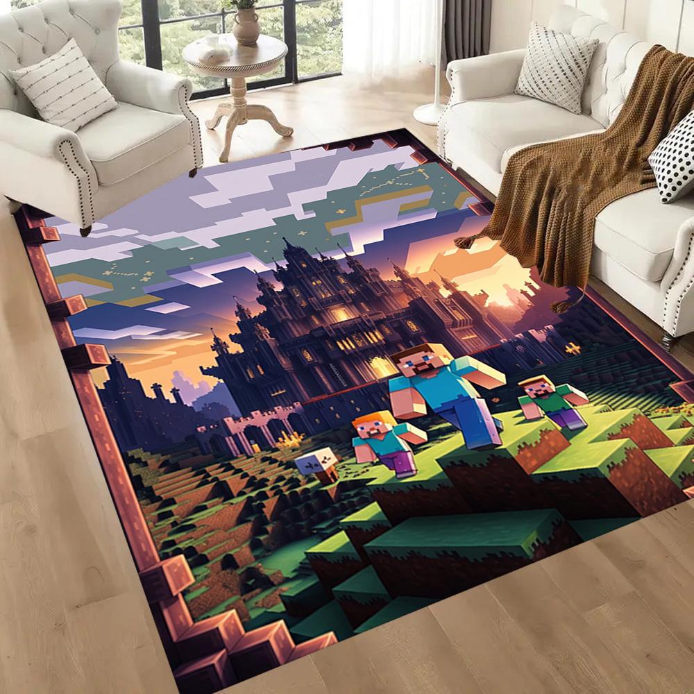 Minecraft 220 Floor Mat Perfect for Bedrooms Dining Room Balcony Foyer Antislip Carpet Office home decor Best for Christmas