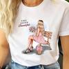Women T-shirts Female T Tee Cartoon Clothes Short Sleeve Casual Travel Happy Time Cute Shirt Fashion Lady Graphic Tshirt Top