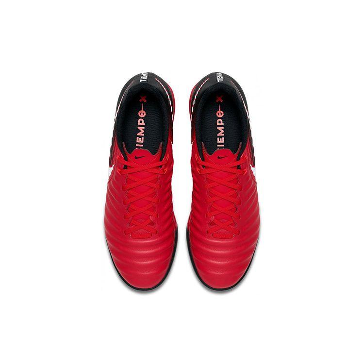 Nike TiempoX Ligera 6 Круглый носок Шнуровка TF (Резиновые шипы) Нескользящие Прочные Футбольные Бутсы Мужские кроссовки Красные Черные 897766-616
