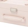 Francfranc Ribbon Cosmetic Light with Mirror and Dresser Box, Pink, Bag-shaped, Portable, Dividers,