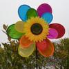 Double Layer Colorful Sunflower Windmill Kids Diy Outdoor Toys Garden Yard Decor