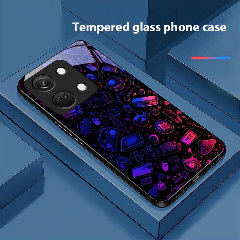 Мечтательный Космос Черный Для OnePlus Nord 3 5 6T 7 Pro 8 12 10T Reno8 Lite 5G 10R Nord N30 Твердый Чехол Закаленное Стекло Чехол для Телефона Черный