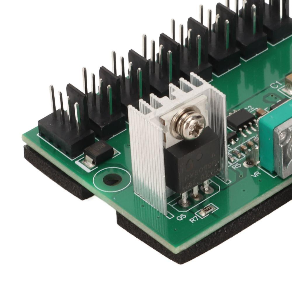 8 Channel PWM Fan Splitter 6Pin Power Interface Computer Fan Hub Practical Cooling Fan Hub PC Case