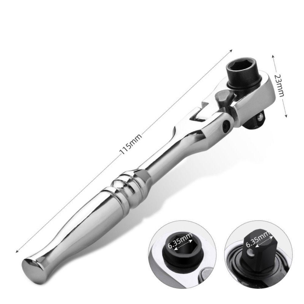 Metal Quick Spanner Tool 1/4 Inch Double Head Ratchet Portable Ratchet Wrench  DIY Projects