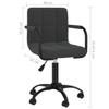 VidaXL Chaise Pivotante de Bureau Siège de Bureau Chaise d'Ordinateur Siège Ergonomique Maison Intérieur Hauteur Réglable 334707