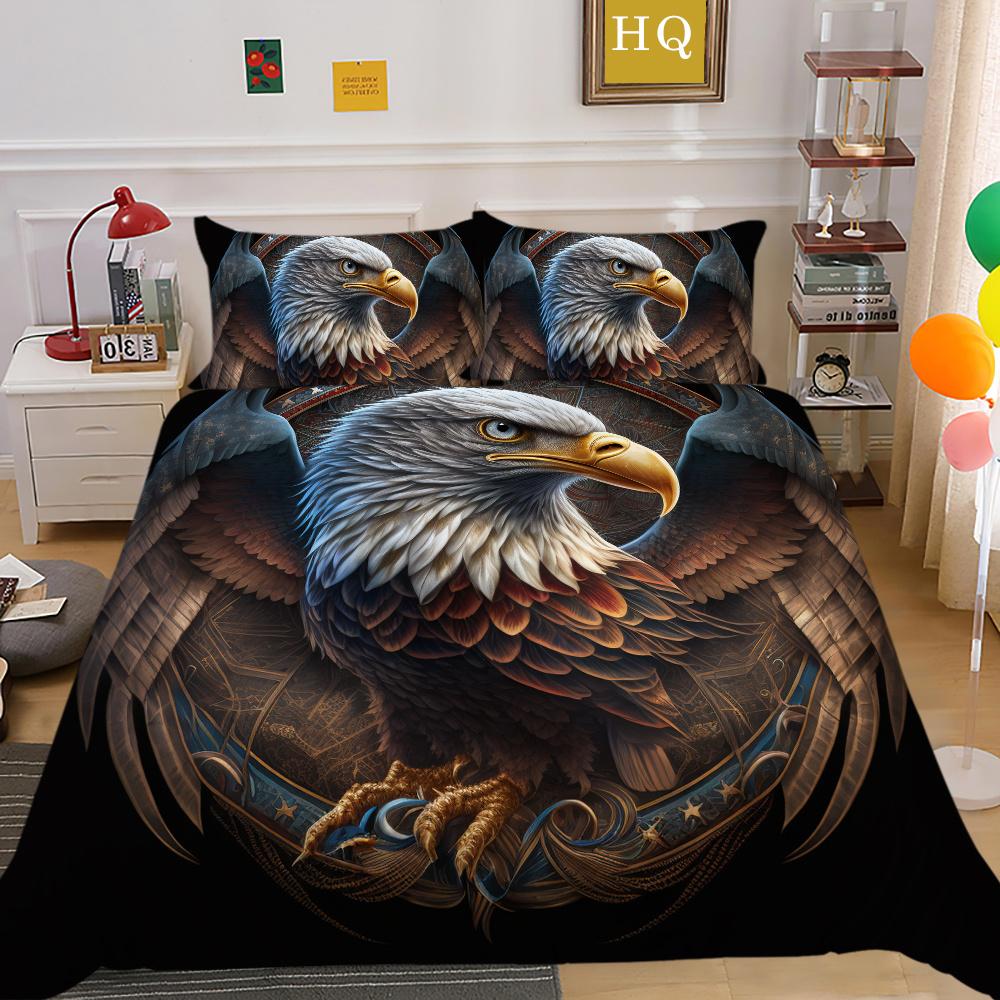 3D Printing Duvet Covers Eagle Bedding Cover King Size Home Bedding Superior Microfiber Bedroom Decor