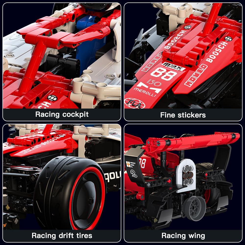 MOULD KING 13151 Technical F1 Arrow Super Racing Car Remote Control Building Bricks Blocks Kids RC Toys for Kids Gift