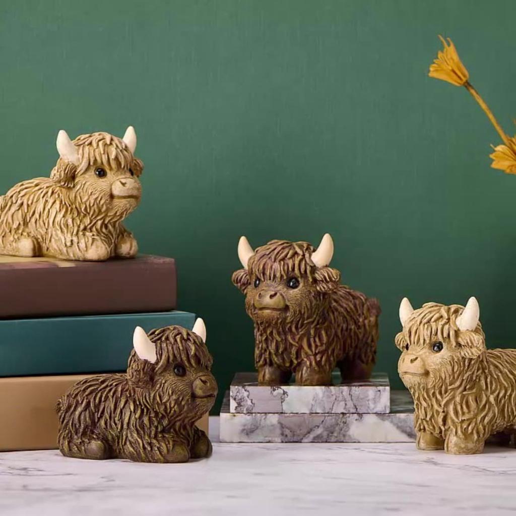 Симпатичные смоляные имитационные украшения для скота, садовые украшения