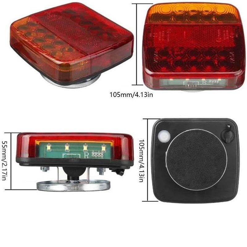 12V/24V Magnetic Wireless 20LED Truck Tail Light Trailer Signal Warning Brake Lamp for Caravan RV Camper Lorry Truck
