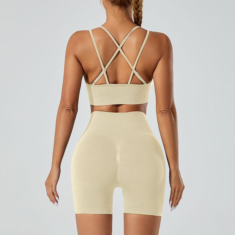 Seamless High Waist Sports Bra And Yoga Pants Set For Women With Breathable Quick Dry Fabric