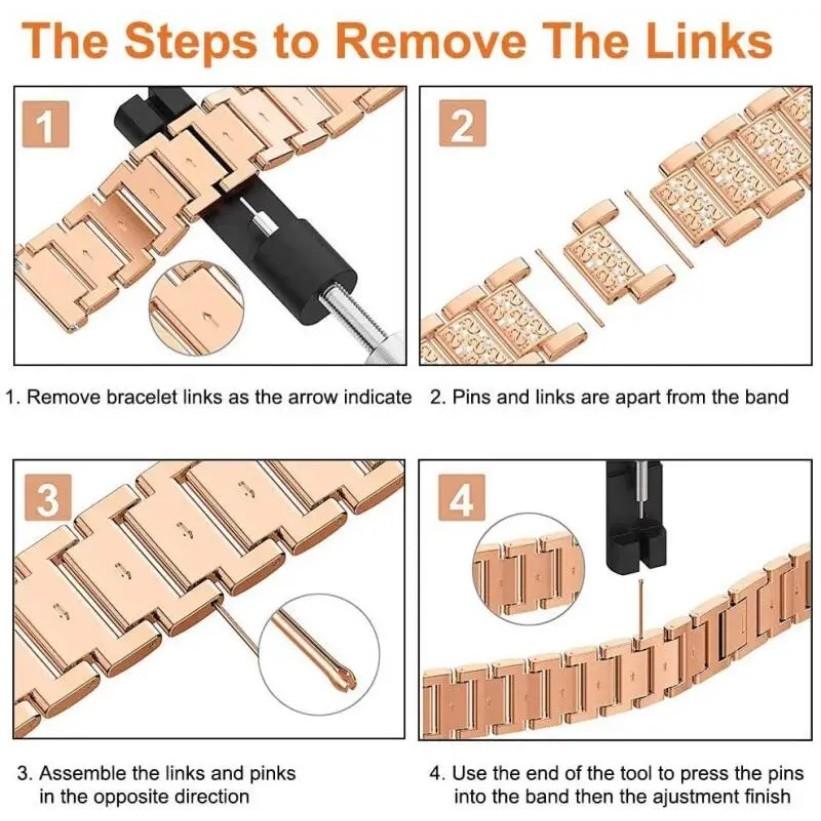 Diamond Strap and Case for Redmi Watch 5 Active Redmi Watch 3 Active/3 Lite Stainless Steel Watchband