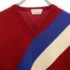 Yves Saint Laurent Wool Long Sleeve Sweater 36 Red Knit Women Used