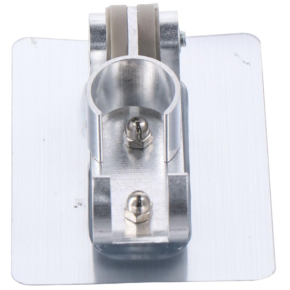 Silver Wand Holder with 2 Hanger Hooks Mount Bracket Adjustable Shower Head Holder For Bathroom