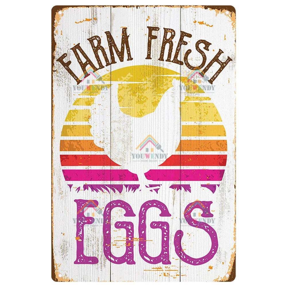 Retro Tin Sign I Love My Ladies Vintage Metal Sign, Funny Chicken Farm Decor, Farmhouse Sign, Country Decor, 7.9x11.8 Inch
