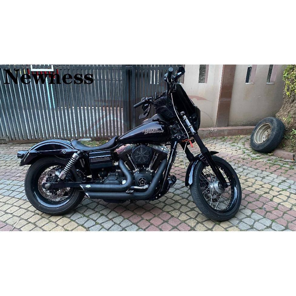Gloss Black Motorcycle Headlight Fairing Mask 5 3/4" Headlamp Windshield Cover For Harley Sportster Iron Dyna FX XL 883 1200