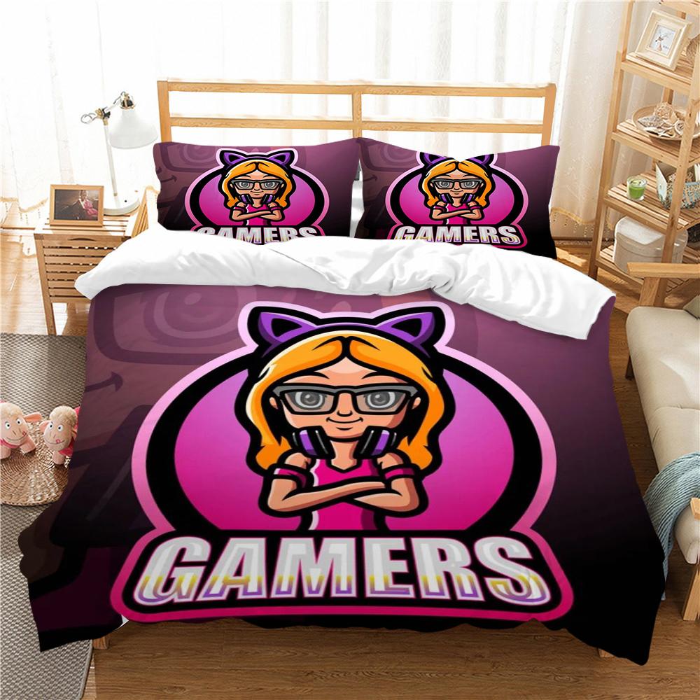 Постельное белье с 3D принтом геймера, пододеяльник, домашний декор для спальни, наволочка, пододеяльник из полиэстера