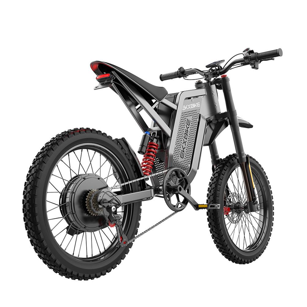 EKXBIKE Электровелосипед X21 MAX Trail с 3000 Вт, Samsung 60 В 30 Ач, Максимальная скорость до 85 км/ч, Ручка газа половинного поворота, Шина 70/100-19, ЖК-панель