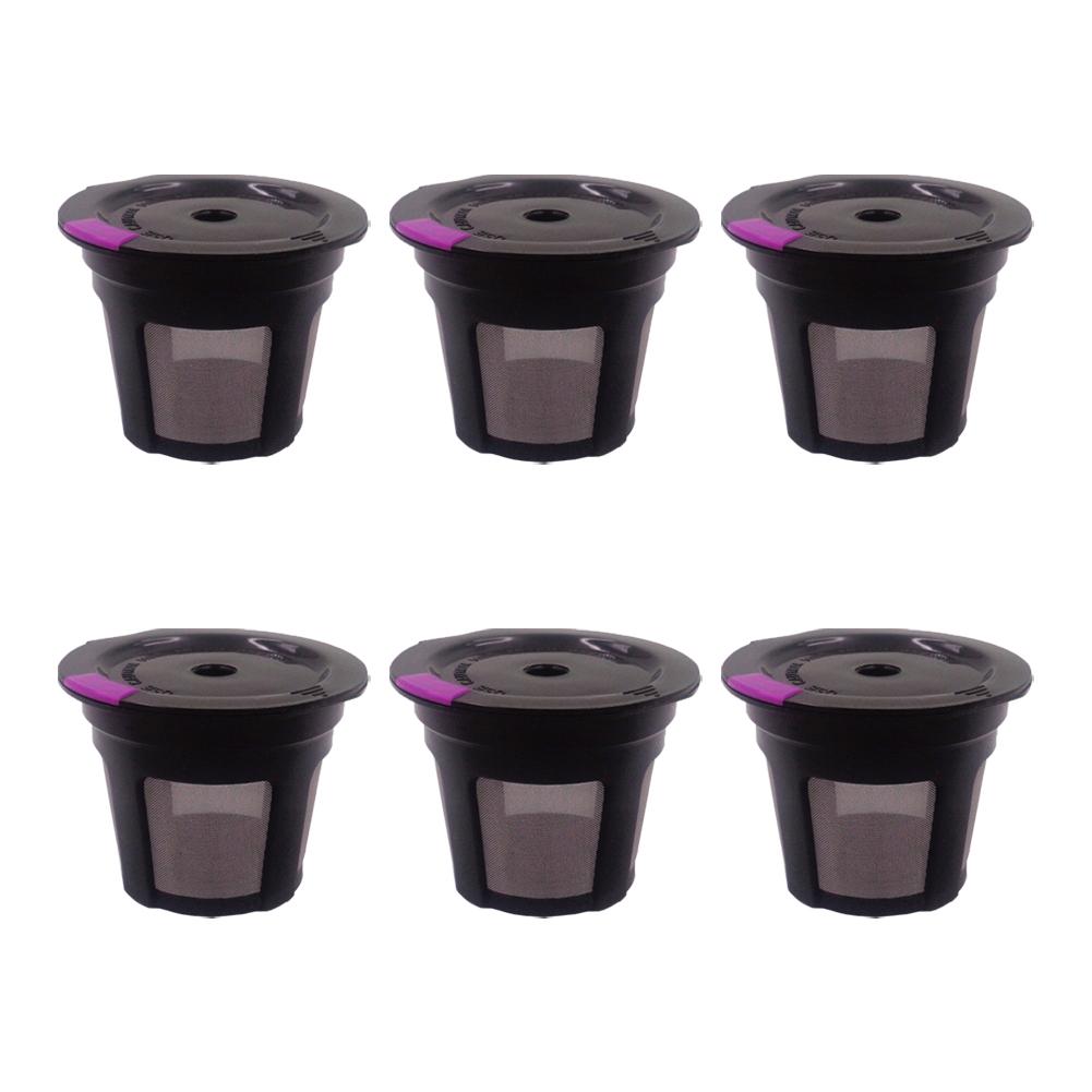 1/4/6 PCS Reusable K-Cup Stainless Steel Mesh Refillable Coffee Pods K Cup Pod Coffee Filter for Keurig 1.0/2.0 Mini Plus Series