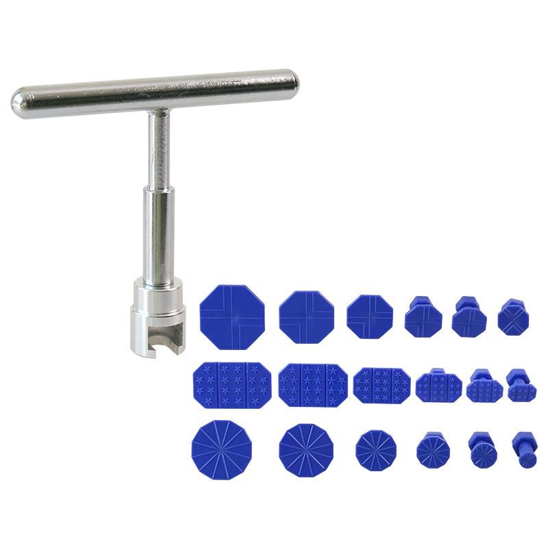 Инструменты для удаления вмятин без покраски автомобиля, съемник вмятин из листового металла, короткий набор для выемки вмятин T-Dent, набор для мастерской с присоской для ремонта вмятин на автомобиле