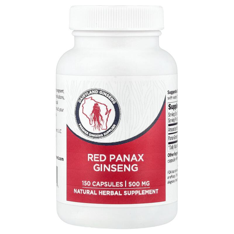 Red Panax Ginseng, 500 mg, 150 Capsules
