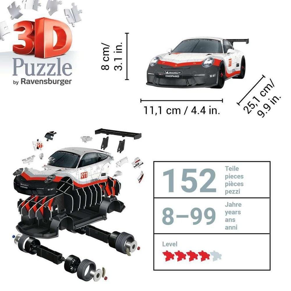 Ravensburger 3D Puzzle Porsche 911 GT3 Cup Car 108 Pieces 11557