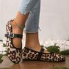 Flats Women Ballet Dance Shoes Leopard Fashion Loafers Shoes Summer Woman Sandals 2025 Designer Mary Jane New  Mujer