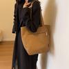 Холщовая сумка большой емкости женская сумка через плечо сумка-тоут сплошной цвет