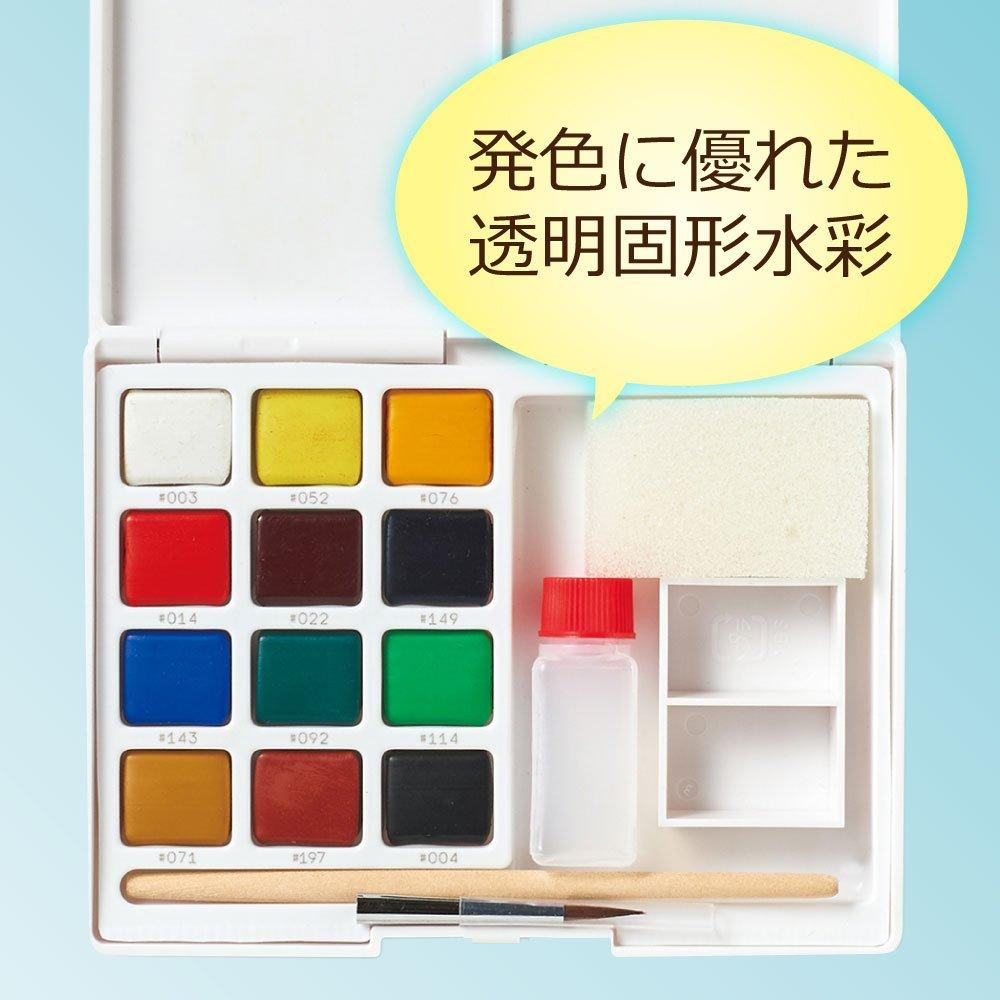 Sakura Craypas Petit Color Твердые акварельные краски, 12 цветов, NCW-12